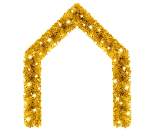 vidaXL Ziemassvētku vītne ar LED lampiņām, 5 m, zeltaina