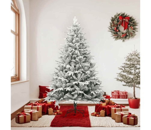 Mākslīgā Ziemassvētku Egle Ar Sniegu, Zaļa, 180 Cm, Pvc&Pe Vidaxl