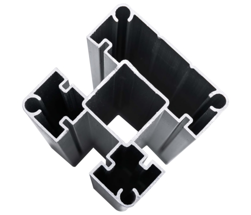 vidaXL žoga paneļu komplekts, 353x186 cm, melns WPC