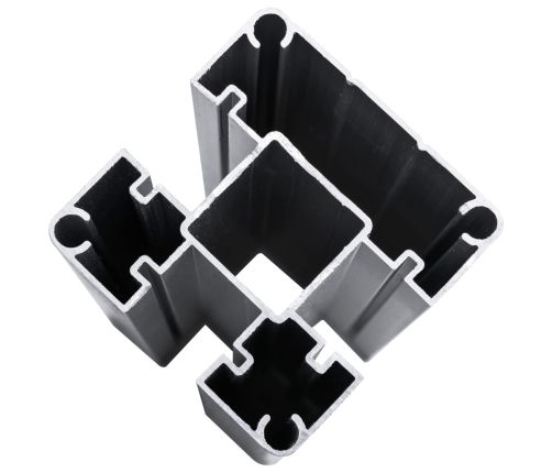 vidaXL žoga paneļu komplekts, 526x186 cm, melns WPC