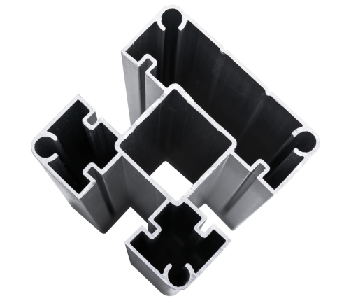 vidaXL žoga paneļu komplekts, 965x(105-186) cm, melns WPC