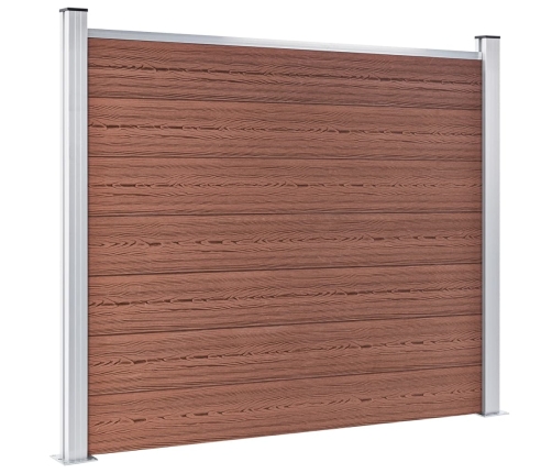 vidaXL žoga paneļu komplekts, 353x146 cm, brūns WPC