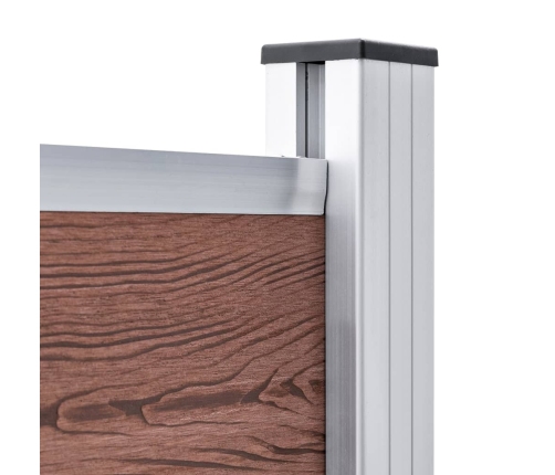 vidaXL žoga paneļu komplekts, 353x146 cm, brūns WPC