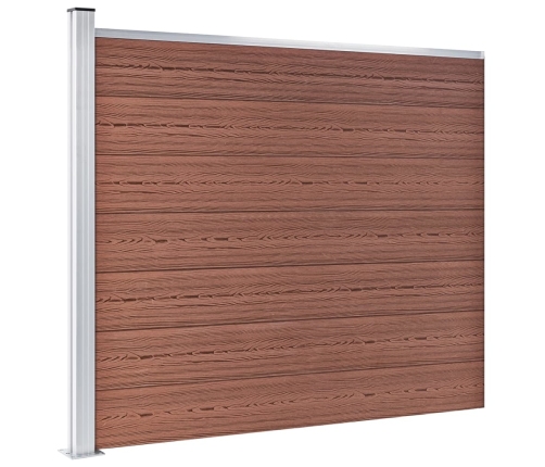 vidaXL žoga paneļu komplekts, 526x146 cm, brūns WPC