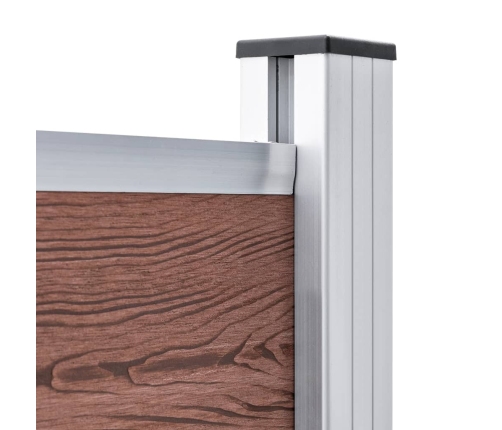 vidaXL žoga paneļu komplekts, 699x146 cm, brūns WPC