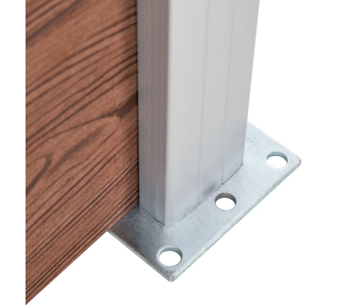 vidaXL žoga paneļu komplekts, 872x146 cm, brūns WPC