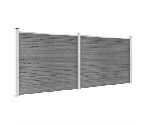 Žoga Paneļu Komplekts, 353X146 Cm, Pelēks Wpc   Vidaxl