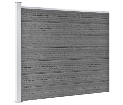 Žoga Paneļu Komplekts, 353X146 Cm, Pelēks Wpc   Vidaxl