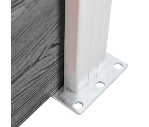 Žoga Paneļu Komplekts, 353X146 Cm, Pelēks Wpc   Vidaxl