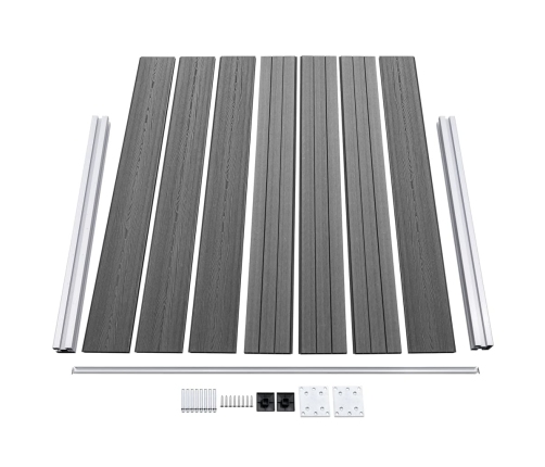 Žoga Paneļu Komplekts, 526X146 Cm, Pelēks Wpc   Vidaxl