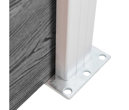 Žoga Paneļu Komplekts, 526X146 Cm, Pelēks Wpc   Vidaxl