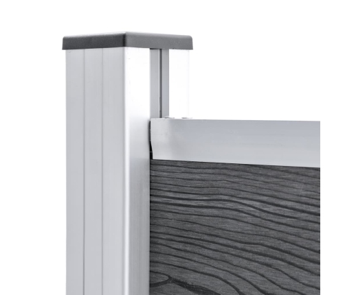 Žoga Paneļu Komplekts, 699X146 Cm, Pelēks Wpc   Vidaxl