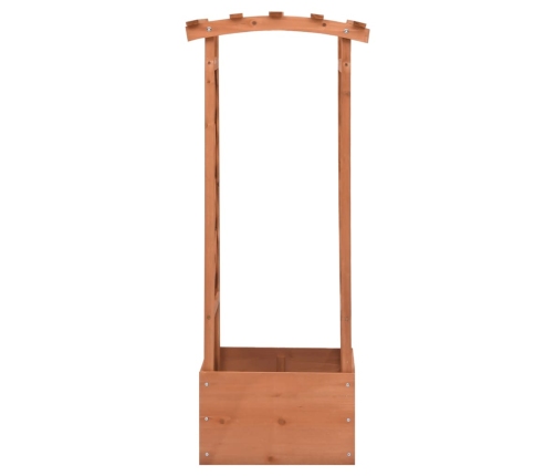 vidaXL vīteņaugu režģis ar kasti un arku, 49x39x117 cm, egles koks