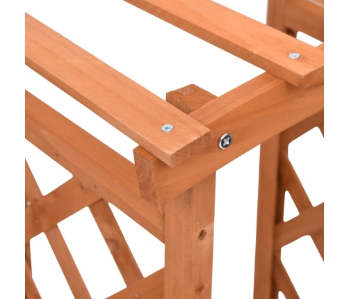 vidaXL vīteņaugu režģis ar kasti un arku, 49x39x117 cm, egles koks