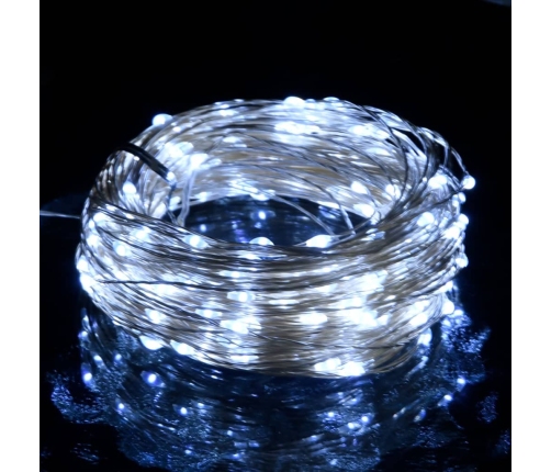 vidaXL LED lampiņu virtene ar 150 LED, vēsi balta, 15 m