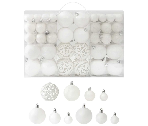 Ziemassvētku Bumbas, 100 Gab., Baltas Vidaxl