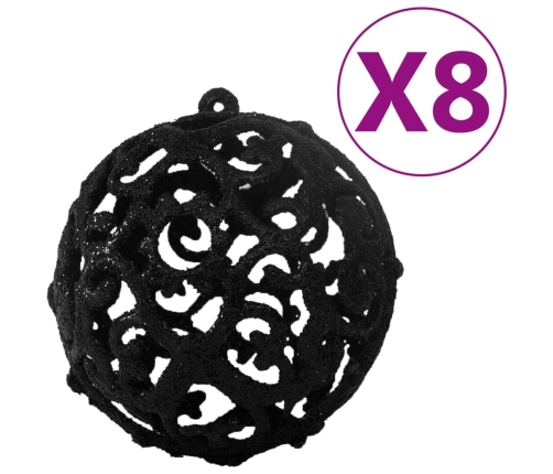 vidaXL Ziemassvētku bumbas, 100 gab., melnas