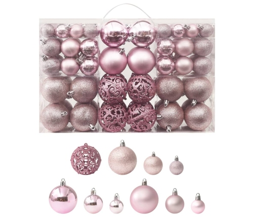 Ziemassvētku Bumbas, 100 Gab., Rozā Vidaxl