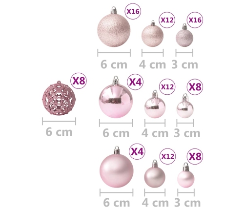 Ziemassvētku Bumbas, 100 Gab., Rozā Vidaxl
