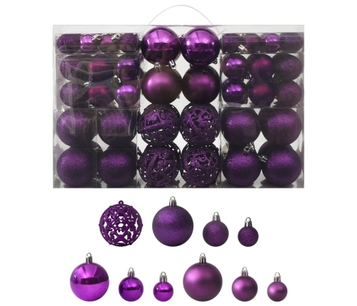 Ziemassvētku Bumbas, 100 Gab., Violetas Vidaxl