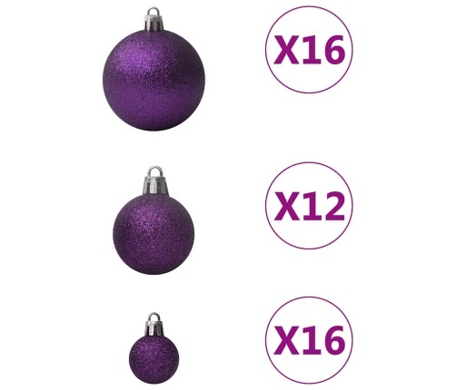 Ziemassvētku Bumbas, 100 Gab., Violetas Vidaxl