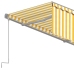 vidaXL izvelkama markīze ar žalūziju, 4,5x3 m, manuāla, dzelteni balta