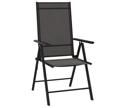 vidaXL 10-daļīgs dārza mēbeļu komplekts, melns, antracītpelēks