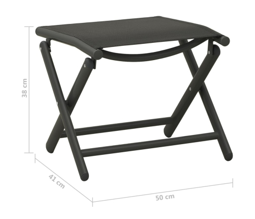 vidaXL 10-daļīgs dārza mēbeļu komplekts, melns, antracītpelēks