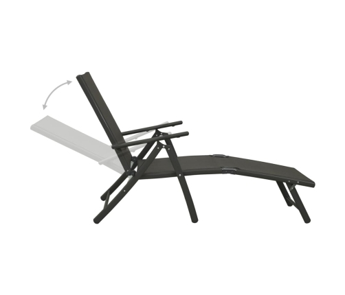 vidaXL 10-daļīgs dārza mēbeļu komplekts, melns, antracītpelēks