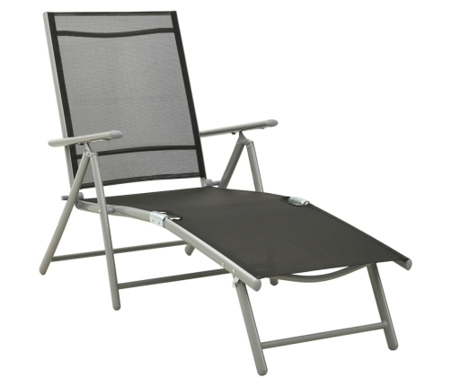 vidaXL 10-daļīgs dārza mēbeļu komplekts, melns, sudrabains