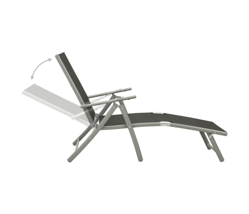 vidaXL 10-daļīgs dārza mēbeļu komplekts, melns, sudrabains