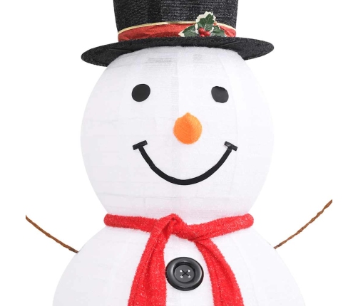 vidaXL dekoratīva Ziemassvētku sniegavīra figūra, LED, audums, 180 cm