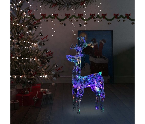 vidaXL Ziemassvētku dekorācija, ziemeļbriedis, 90 LED, 60x16x100 cm