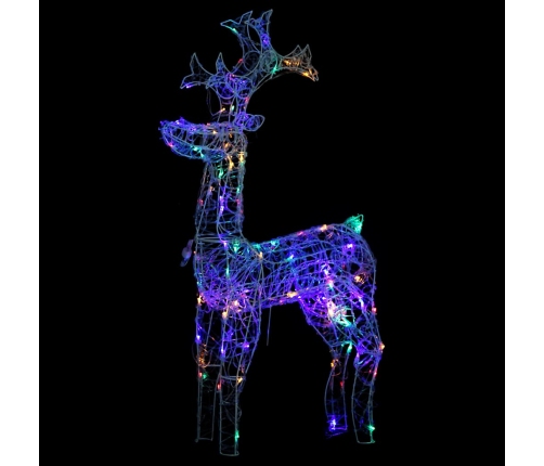 vidaXL Ziemassvētku dekorācija, ziemeļbriedis, 90 LED, 60x16x100 cm