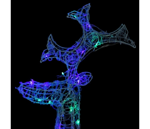 vidaXL Ziemassvētku dekorācija, ziemeļbriedis, 90 LED, 60x16x100 cm