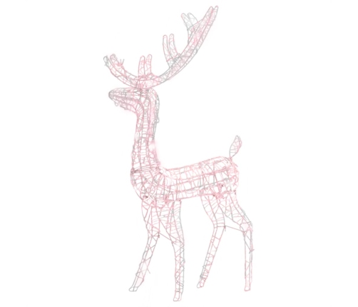 vidaXL Ziemassvētku dekorācija, ziemeļbriedis, 140 LED, 120 cm, akrils