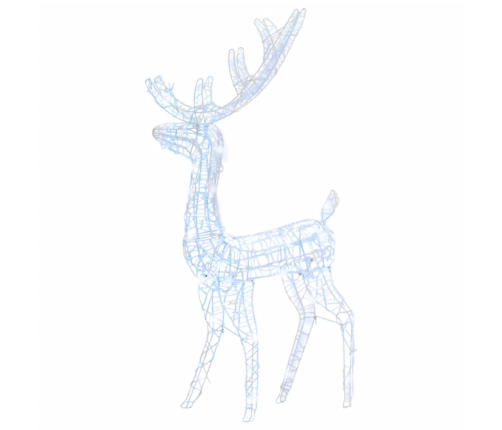 vidaXL Ziemassvētku dekorācija, ziemeļbriedis, 140 LED, 120 cm, akrils