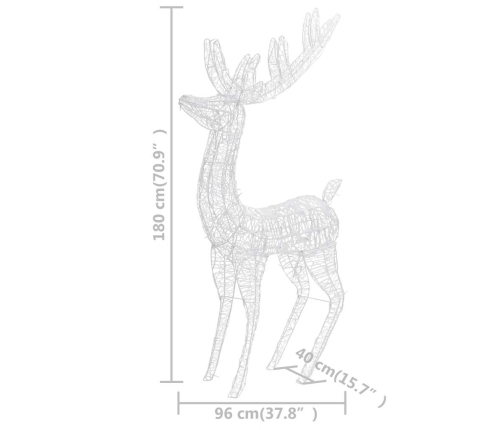 Ziemassvētku Dekorācija, Ziemeļbriedis, 250 Led, 180 Cm, Xxl Vidaxl