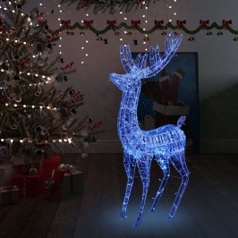 Ziemassvētku Dekorācija, Ziemeļbrieži, 250 Led, 180 Cm, Zili Vidaxl