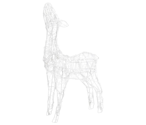 vidaXL akrila ziemeļbriežu Ziemassvētku dekorācija, 160 baltas LED