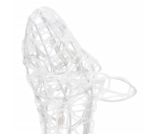 vidaXL akrila ziemeļbriežu Ziemassvētku dekorācija, 160 baltas LED