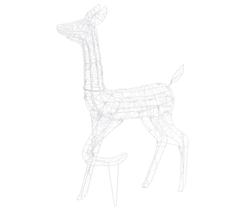 vidaXL akrila ziemeļbriežu Ziemassvētku dekorācija, 160 baltas LED