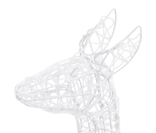 vidaXL akrila ziemeļbriežu Ziemassvētku dekorācija, 160 baltas LED