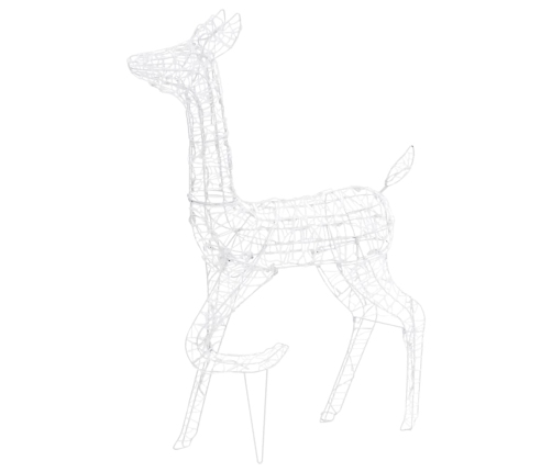 vidaXL akrila ziemeļbriežu Ziemassvētku dekorācija, 160 zilas LED