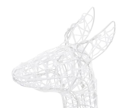 vidaXL akrila ziemeļbriežu Ziemassvētku dekorācija, 160 zilas LED