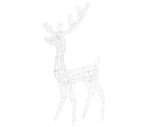 vidaXL akrila ziemeļbriežu Ziemassvētku dekorācija, 300 baltas LED