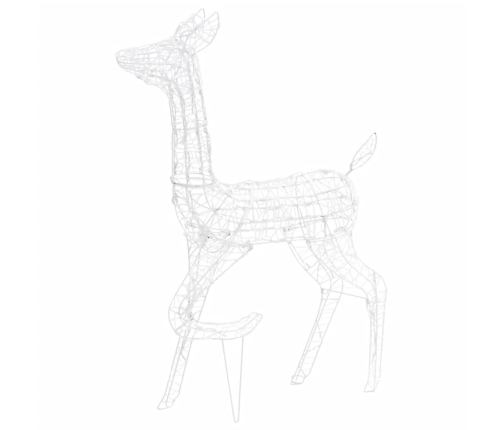 vidaXL akrila ziemeļbriežu Ziemassvētku dekorācija, 300 baltas LED