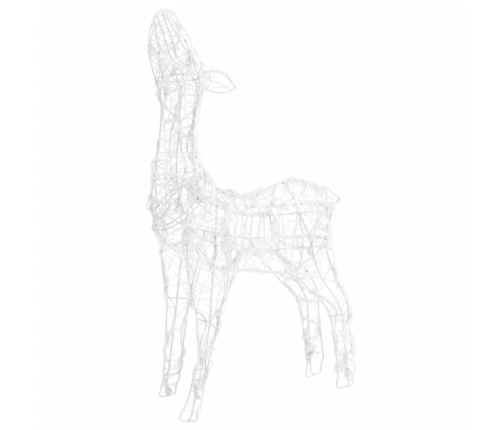 vidaXL akrila ziemeļbriežu Ziemassvētku dekorācija, 300 zilas LED