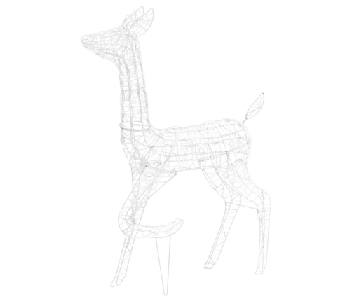 vidaXL akrila ziemeļbriežu Ziemassvētku dekorācija, 300 zilas LED