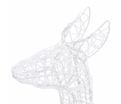 vidaXL akrila ziemeļbriežu Ziemassvētku dekorācija, 300 zilas LED